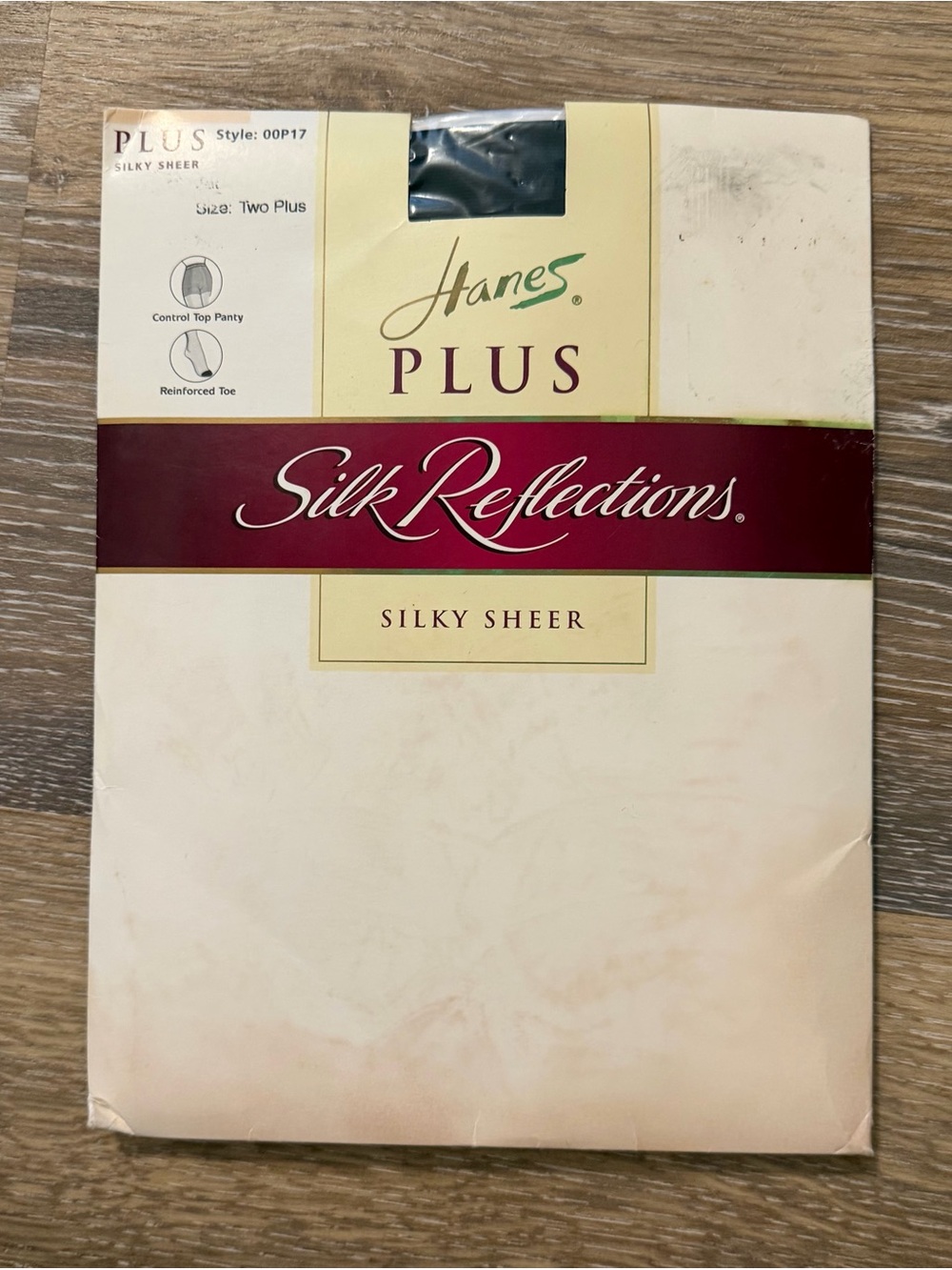 Hanes Plus Silk Reflections Silky Sheer Pantyhose Size 2 Plus Jet New Sealed